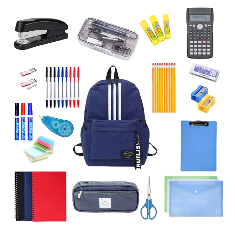51 Pieces Secondary School Essentials Back to School Kit School Supplies Bundle 