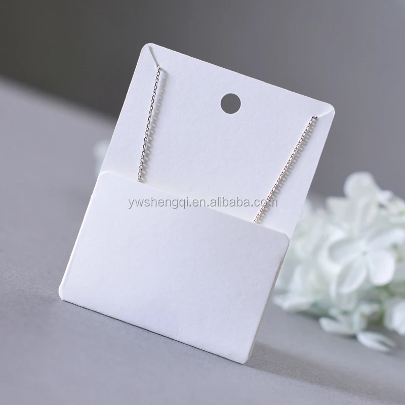 Custom Logo Necklace Cards Display With Pocket On Back Personalized
