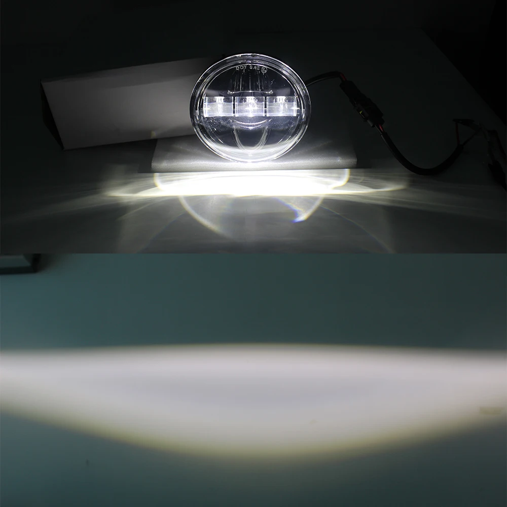 4.5" Inch 27W Led Spot Lights 6000k White Passing Light Fog Lamp for Motorcycle