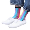 Cotton Nylon Rainbow Socks Women Girl