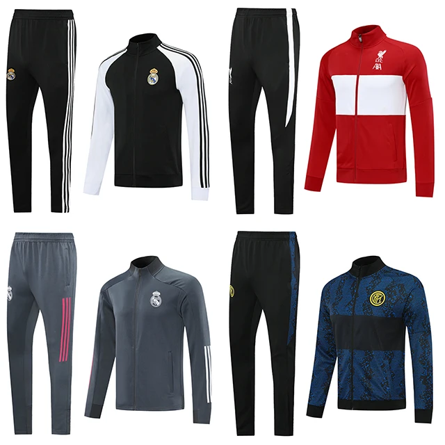 

2021 Wholesale Thailand Quality All Clubs P2 Football Club Long Sleeve Training Tracksuit Men's Football/Soccer Jacket, Custom color