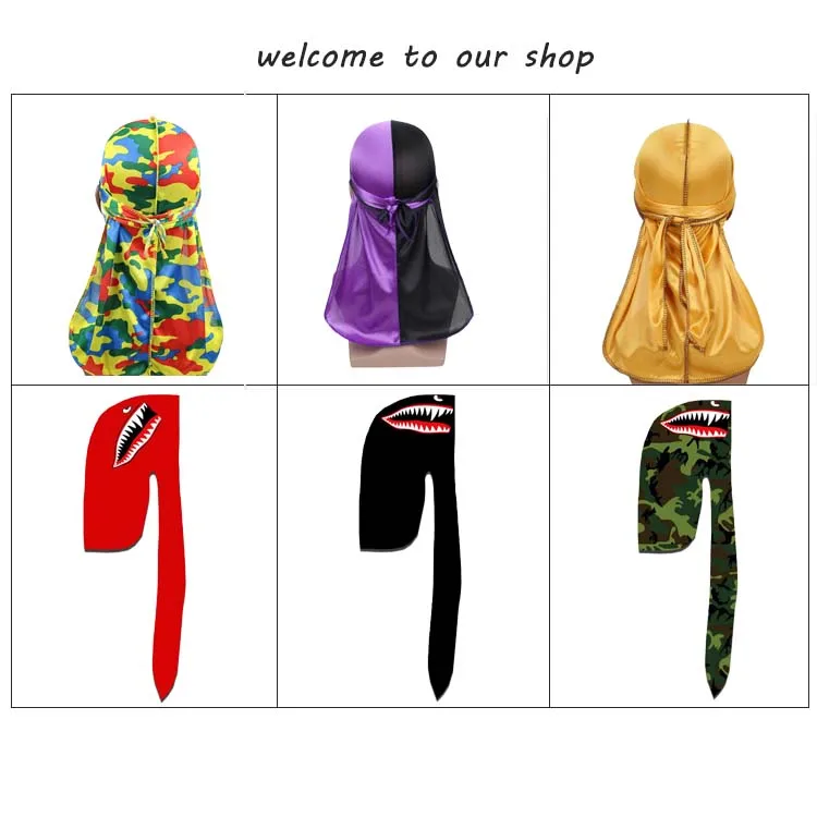 High Quality Polyester Durag With Customized Logo For Men And Women