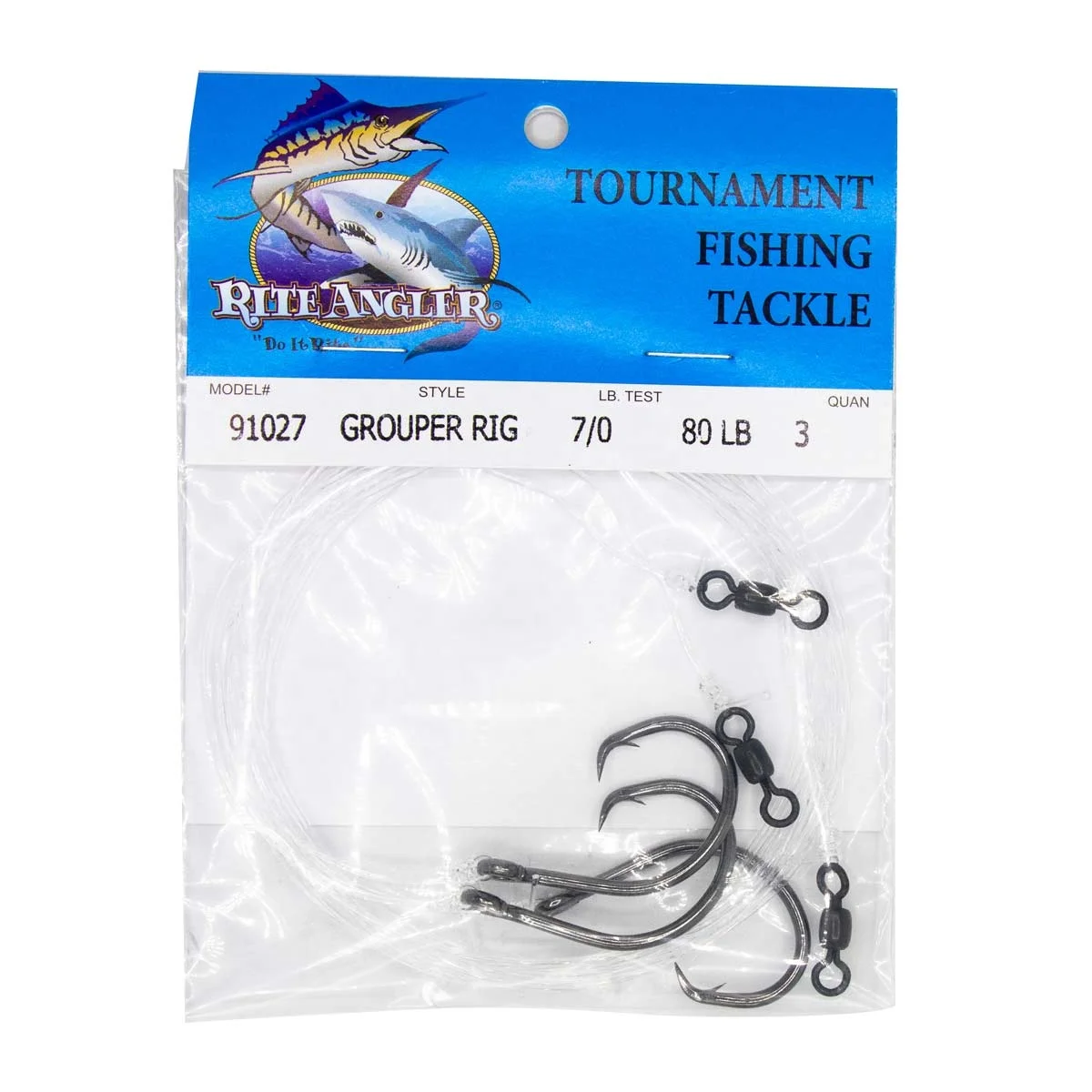 Grouper Rig For Saltwater Fishing,Monofilament Leader Barrel Swivels