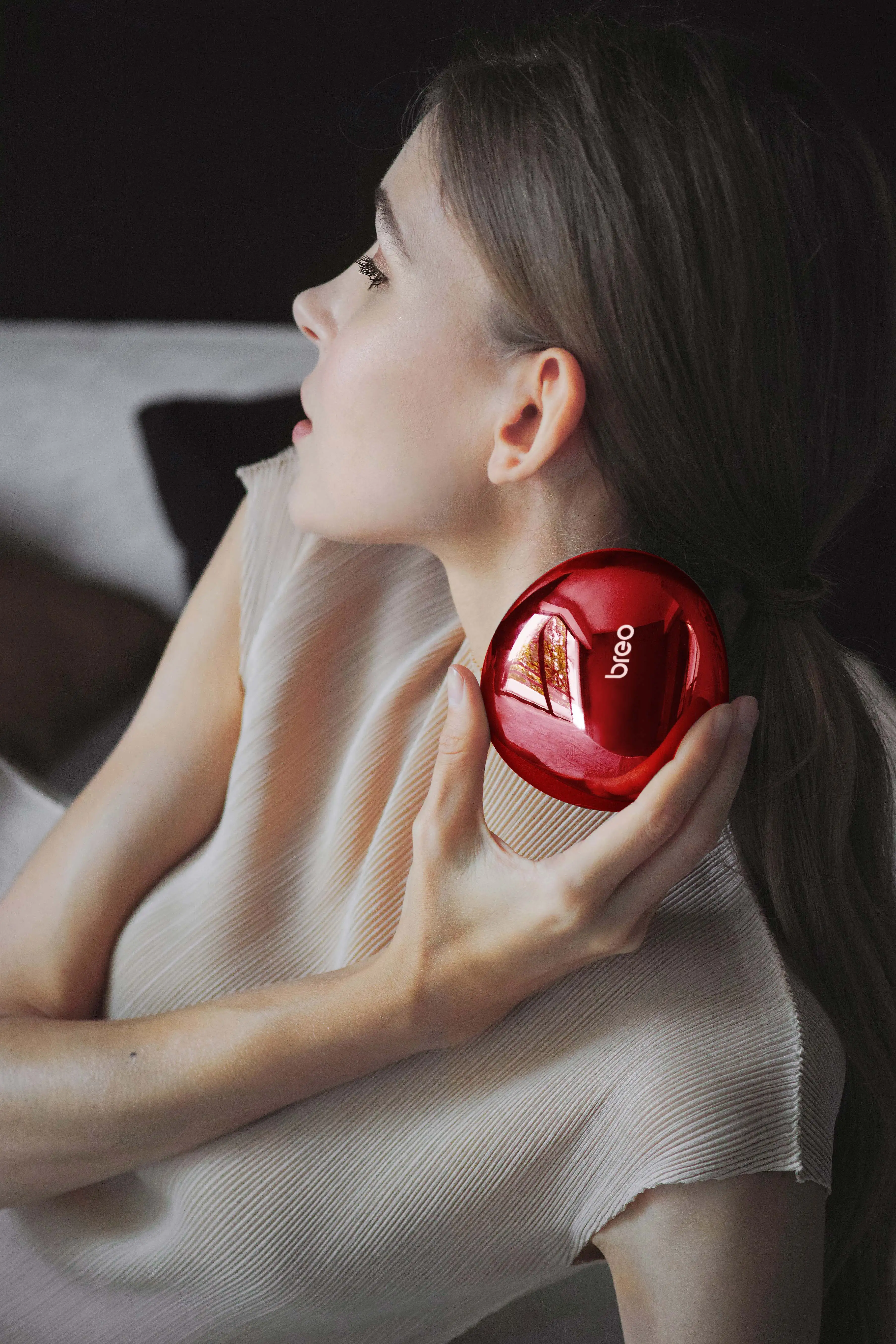 breo头皮迷你ipx7 防水猫的身体按摩器电动头部按摩头皮按摩器