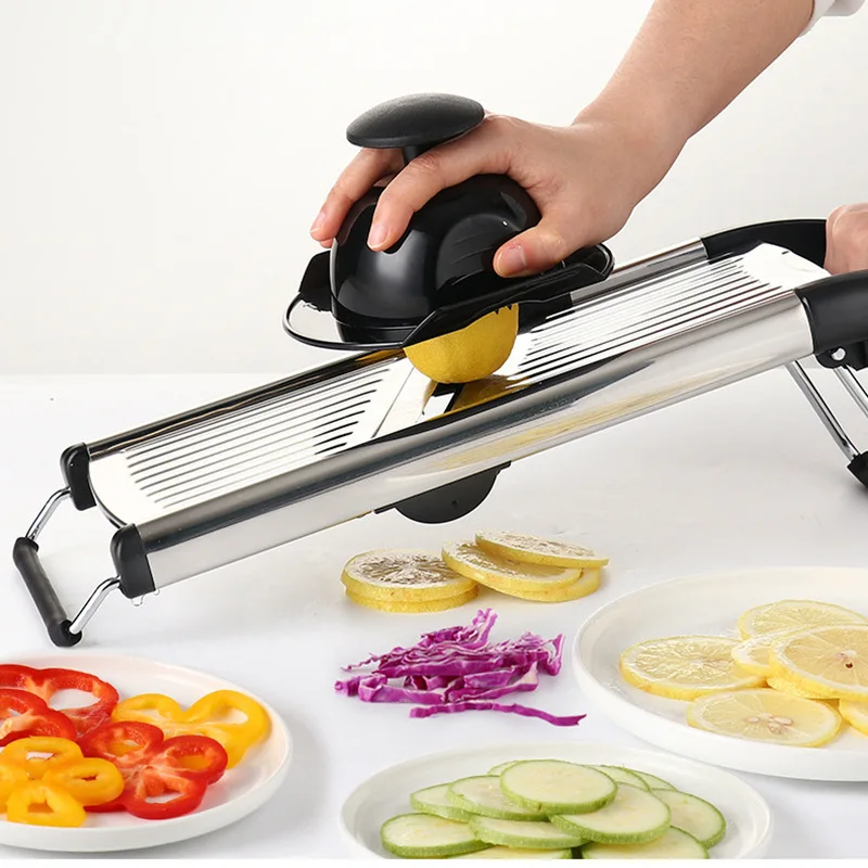3-in-1 Metal Vegetable Cutter Upgraded Stainless Steel Mandoline Slicer Manual Onion Potato Fruit Slicer Chopper Kitchen Gardget supplier