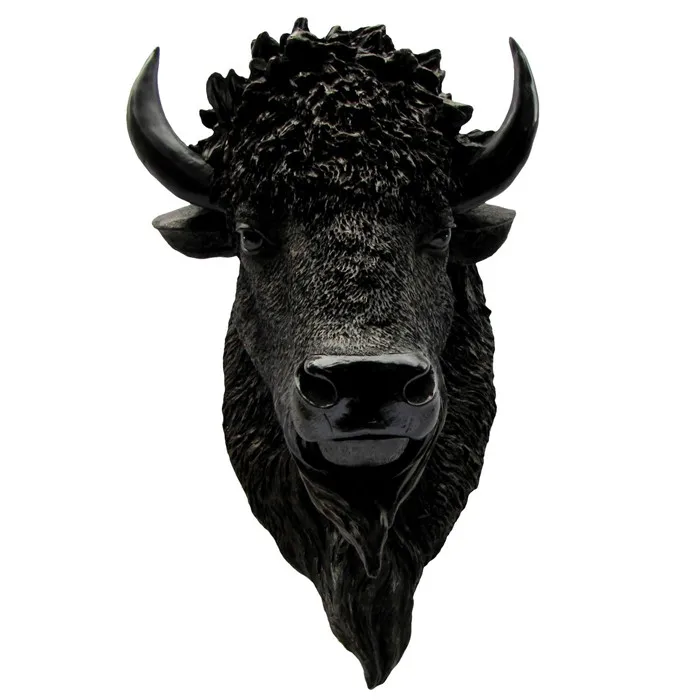 Polyresin/ Resin Animal Head Wall Mount North American Wild Bison Head