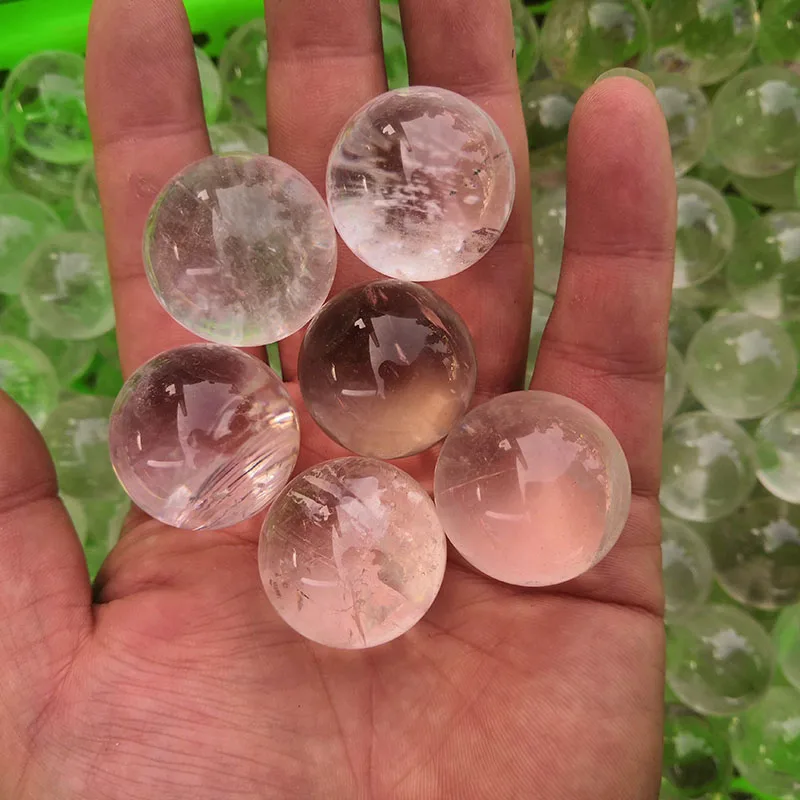 批发天然岩石清除石英球白色水晶球装饰待售