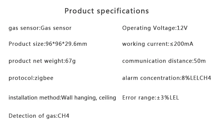 Tuya Smart Home Security High Sensitivity Gas Detection ZigBee Gas Sensor - ANKUX.COM
