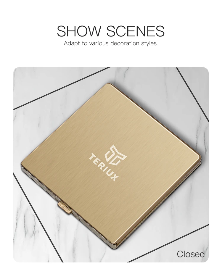 Factory wholesale small brass flat push floor socket box
