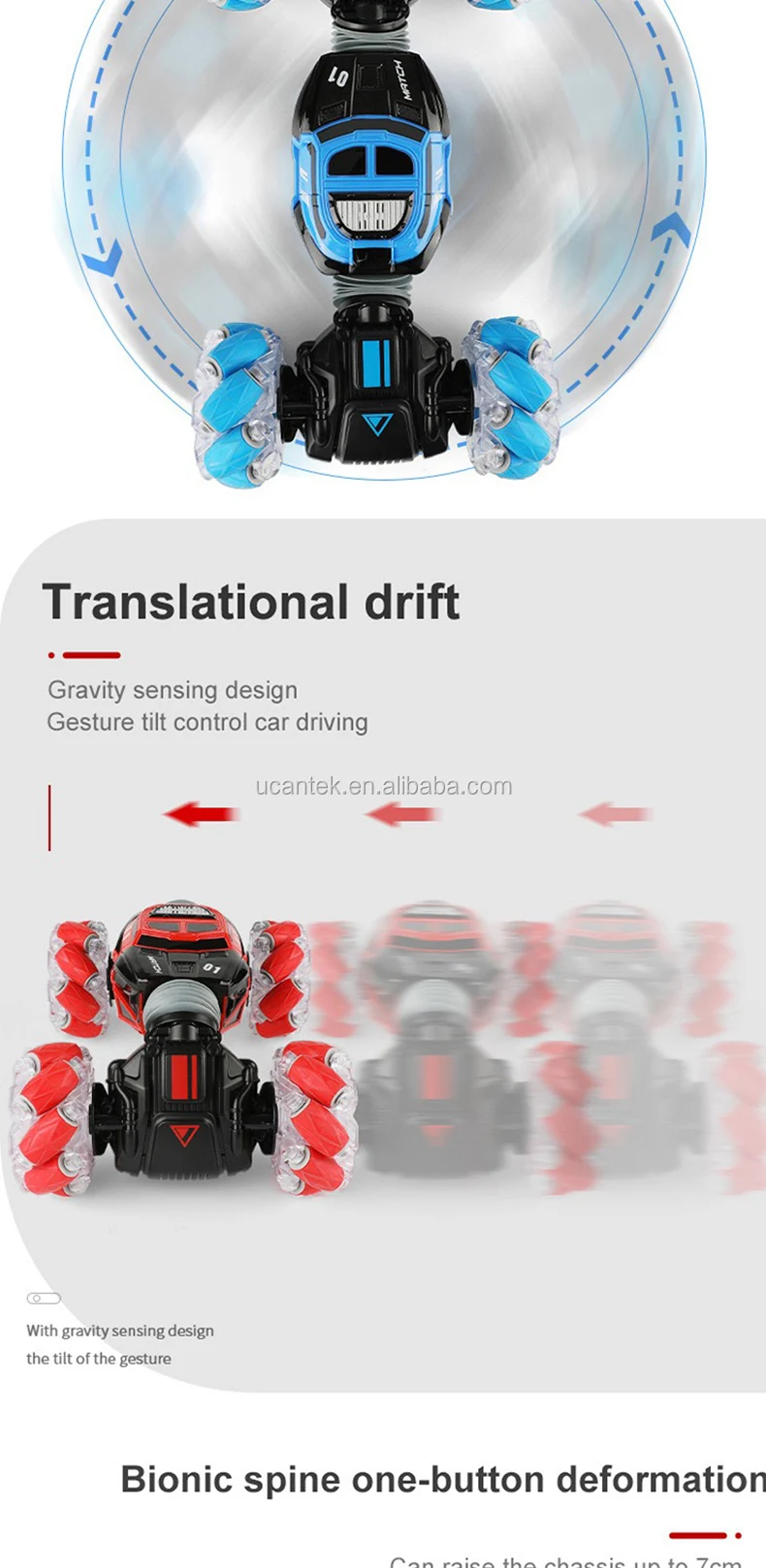 2.4g Remote Control Stunt Car 360 Degree Rotating Hand Gesture Control