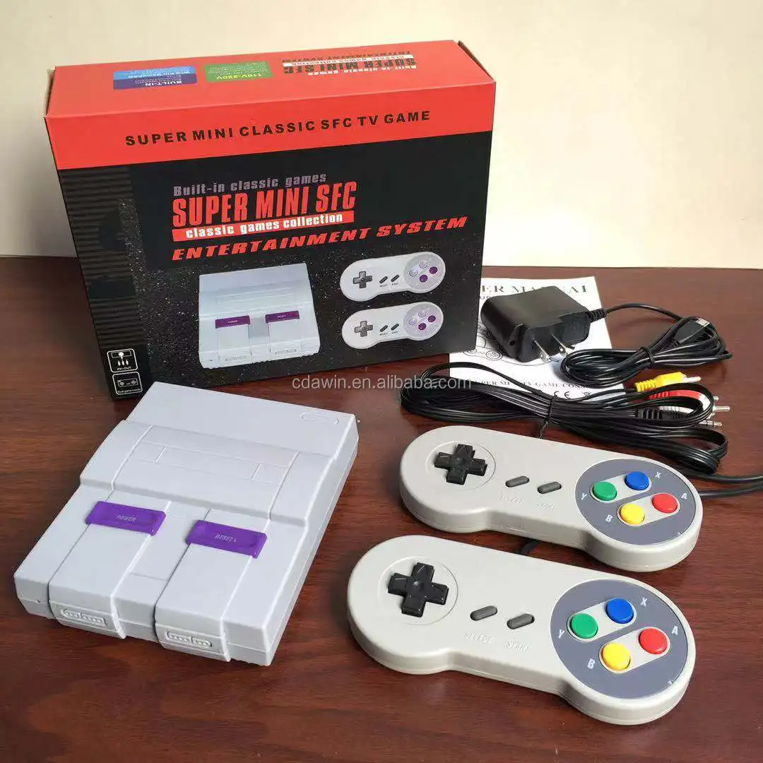 16 Bit Snes Retro Video Game Console Built In 94 Games With 2 Joysticks