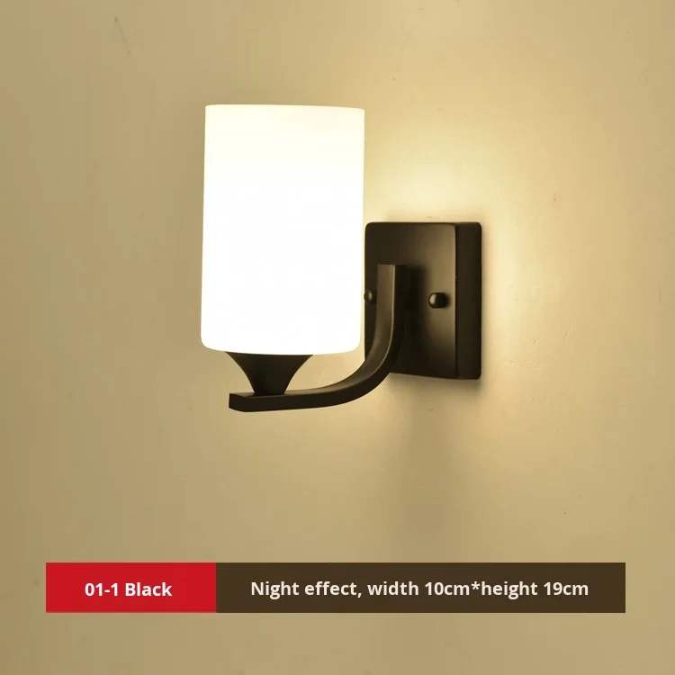 product nordic modern minimalist led wall lamp for living room tv background bedroom bedside simple creative staircase balcony iron e26-2