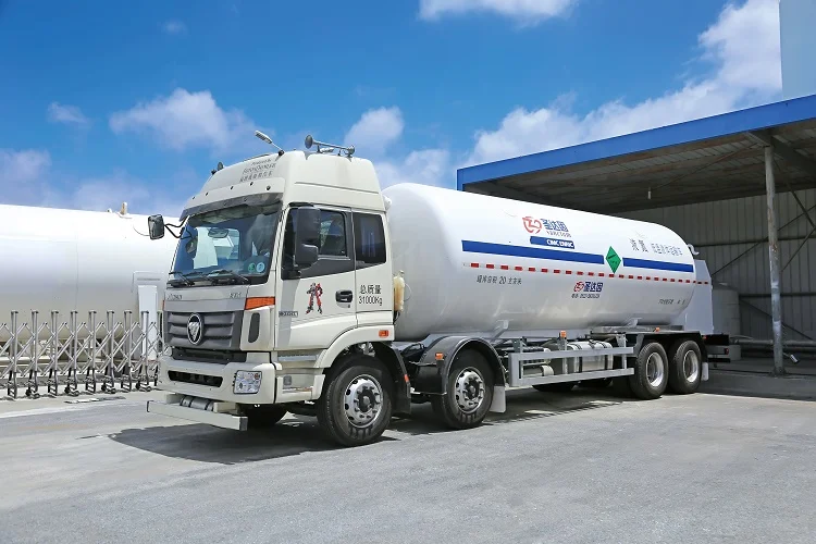 Cryogenic Liquid Lorry Tanker LIN cryogenic tank truck 15.2 LIN semi-trailer
