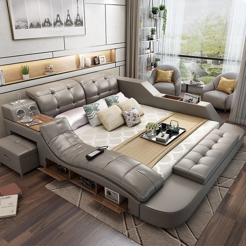 Modern Design Smart Bed Table Multi Functional Bed King Size Bed Frame