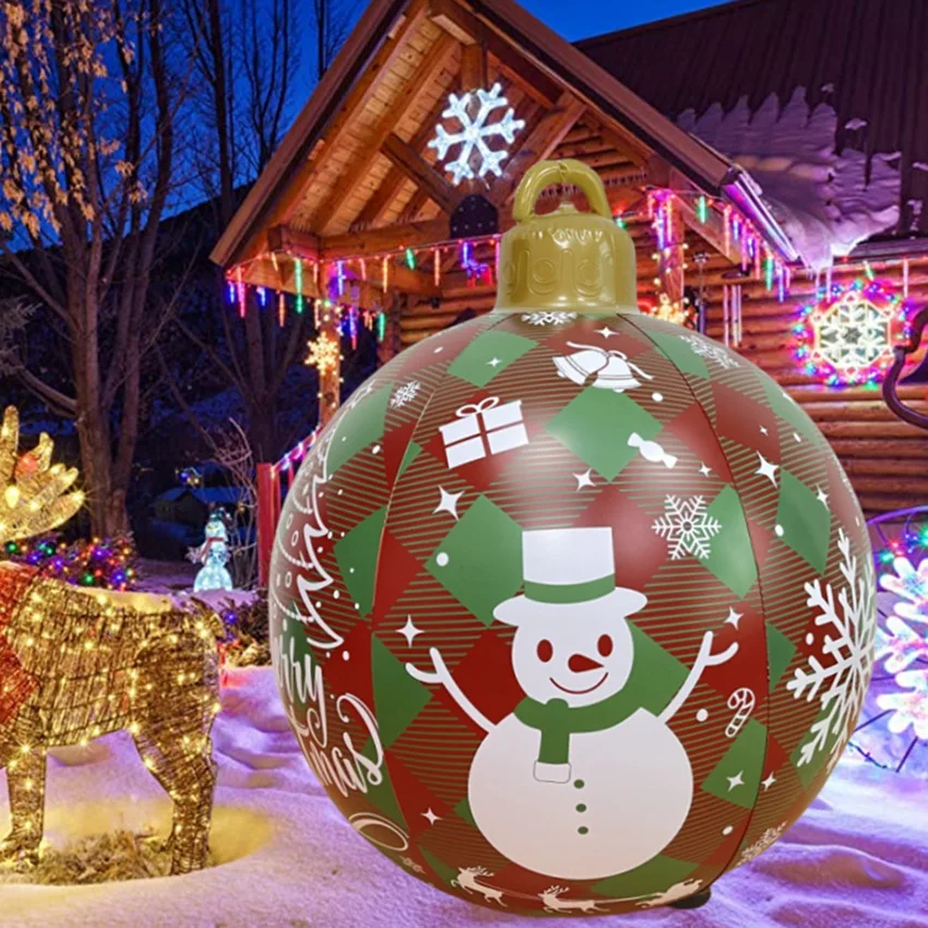 Inflatable Blow Up Christmas Ball Christmas Decorations Outdoor Festive ...