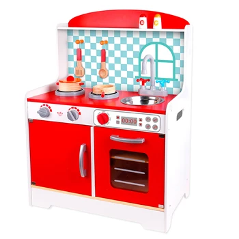 red kitchen set for kids