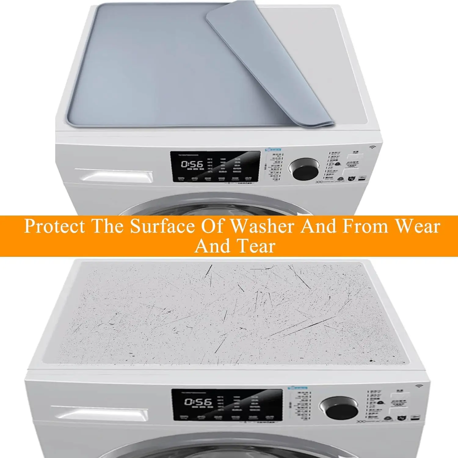 Wholesale Washer And Dryer Top Protector Waterproof Washable Silicone