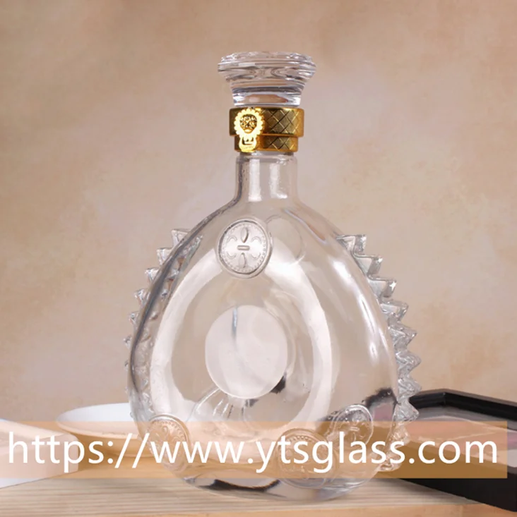 700毫升清除路易十三形高品质红葡萄酒玻璃瓶与螺丝盖