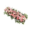 Cheap white wedding rose arch length 1m runner table flower row