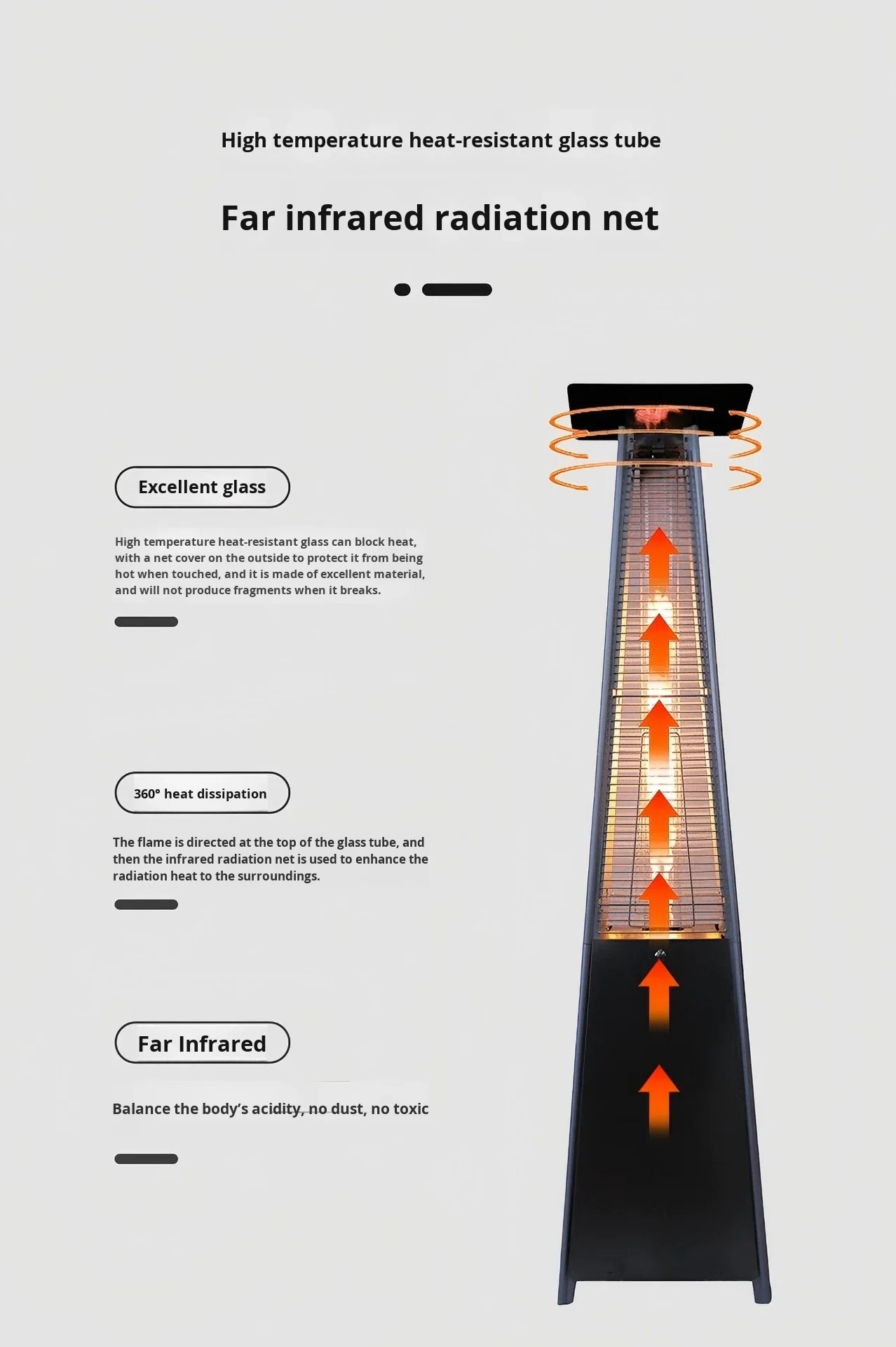 Gas Heater, 1000W, Steel - detail 16