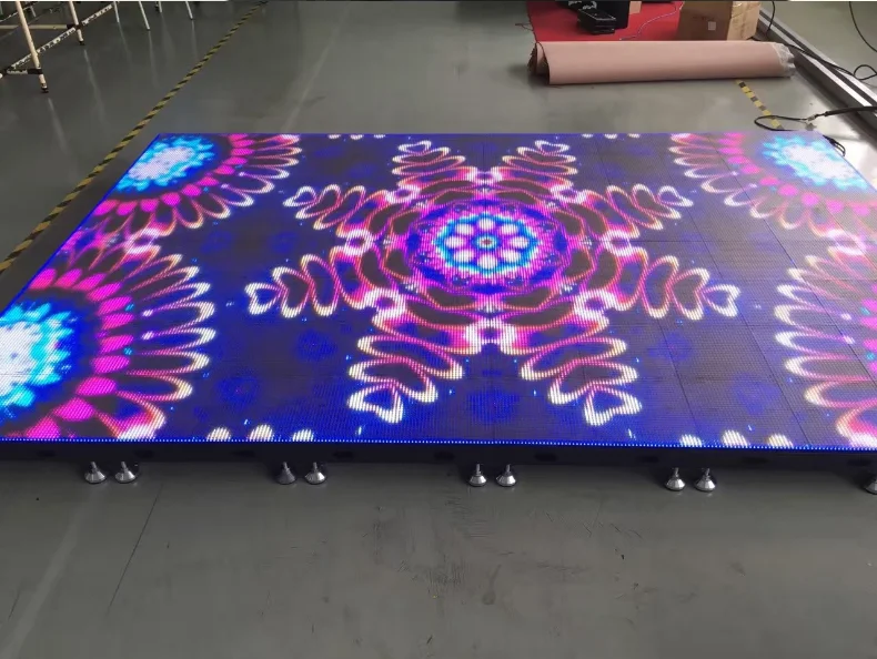 Rental Cabinet Full Color Digital Stage Screen Indoor P3.91 p4.81 LED Dance Floor LED ground advertising screen