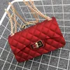 1800 17cm Jelly Bag Metal long strip Chain cell phone Shoulder Message Bags Small PVC Quilted Handbag