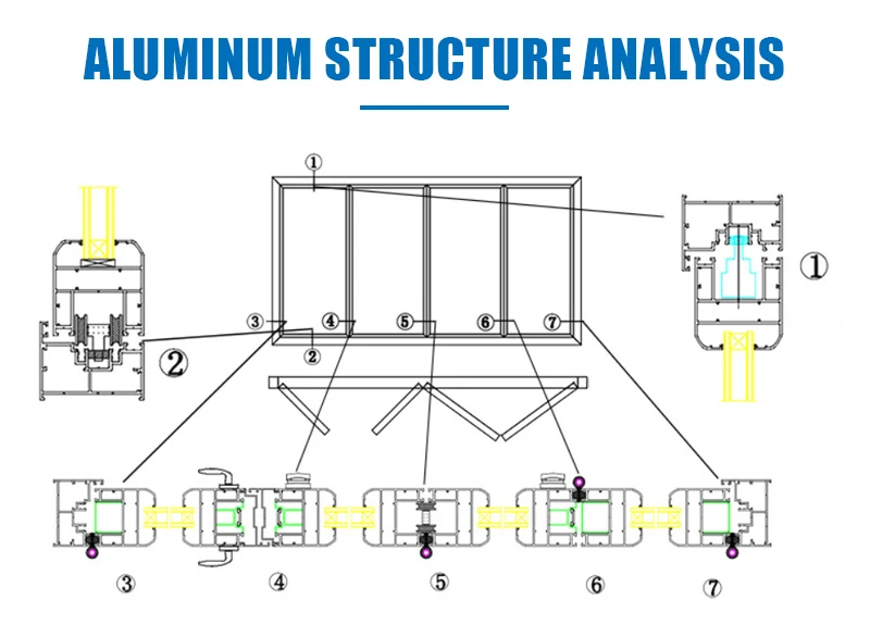 singapore aluminium glass folding balcony window door system