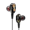 OEM Amazon best consumer electronics double driver Earphone communication wired 3.5mm earphone