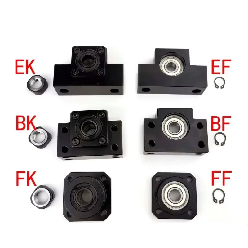product hd steel ball screw support bracket bk12 screw bearing fixed bracket bf10 ek20 ef fk25 ff ak af15-14