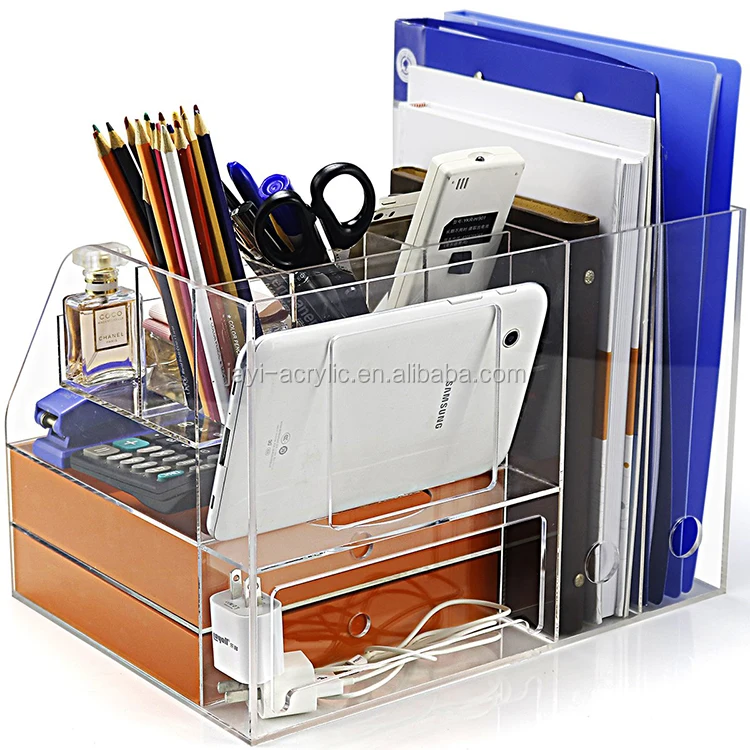 Acrylic Office Stationery Organizer Stapler