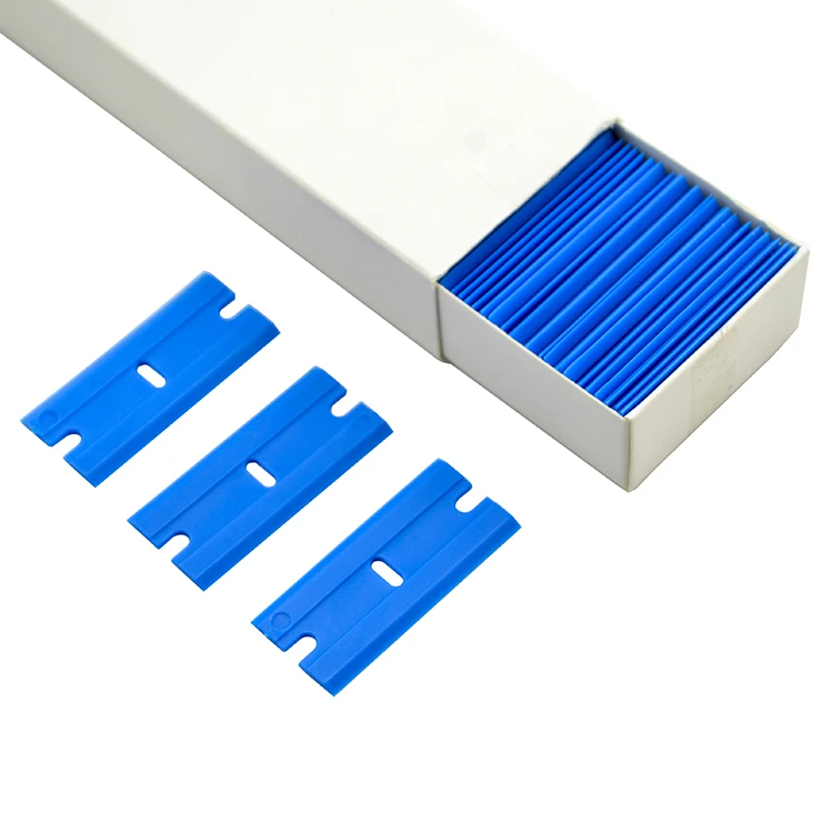 CANOPUS Plastic Razor Blade Scraper With 10 Double Edged Plastic Replacement Blades, Suitable To Remove Glue