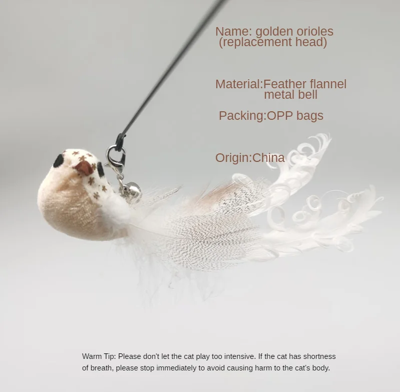 Bird cat toy styles and color options