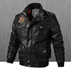 2019 Amazon Blast European and American men's leather uniforms leather jacket male Pu large size casual locomotive leather jacke