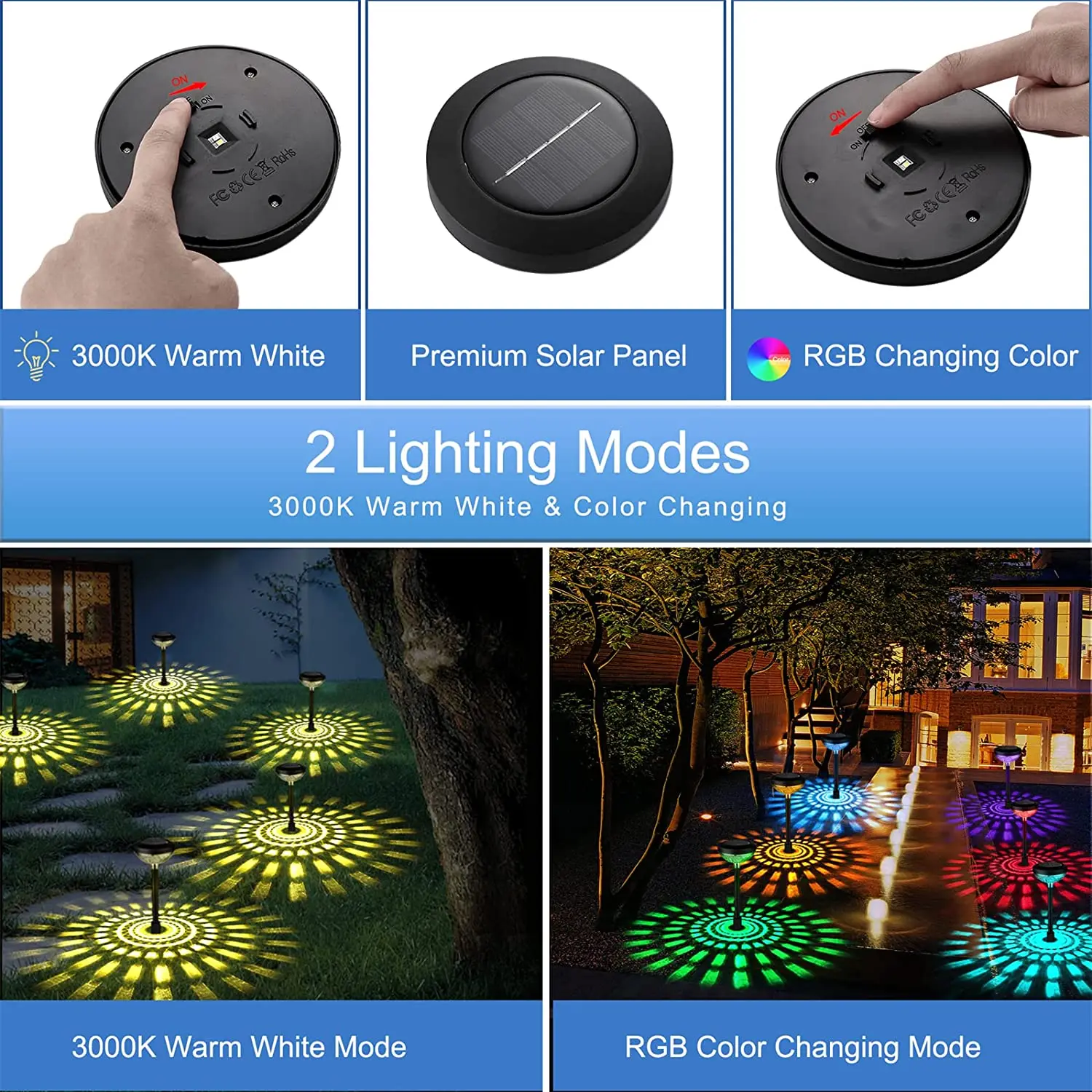 Highquality Whole Decorative Solar Garden Lights Outdoor Color