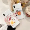 Shockproof Creative Funny Mobile Shell Cover Emulated 3D Stereo Breakfast Pizza Omelette Bread Egg Epoxy Acrylic Phone Case