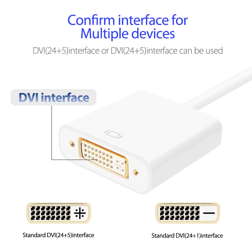 thunderbolt 2 60Hz v1.1 mini displayport to DVI cable male to female mini DP adapter for iMac Mac mini - ANKUX.COM