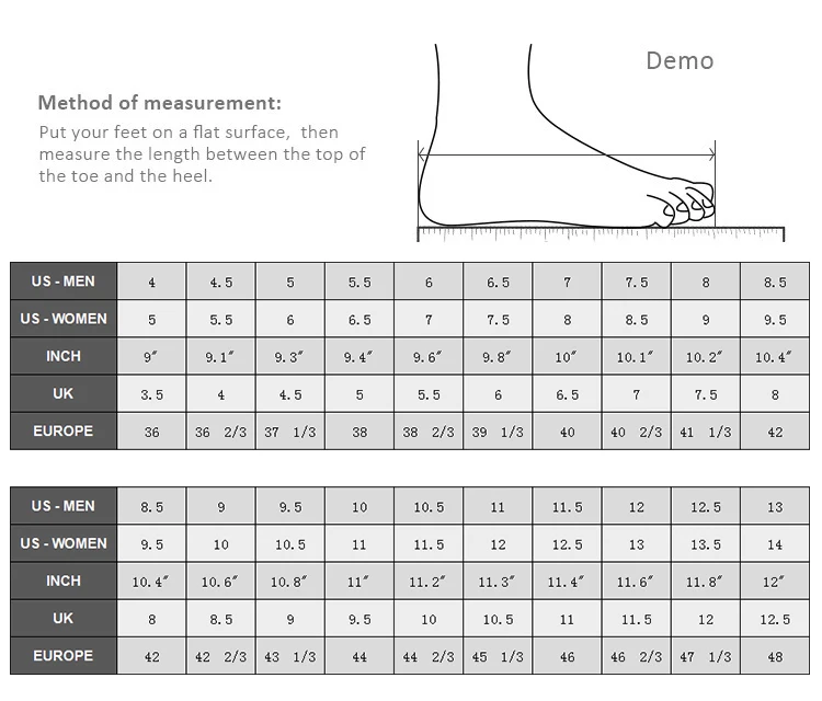 yeezy size chart slides