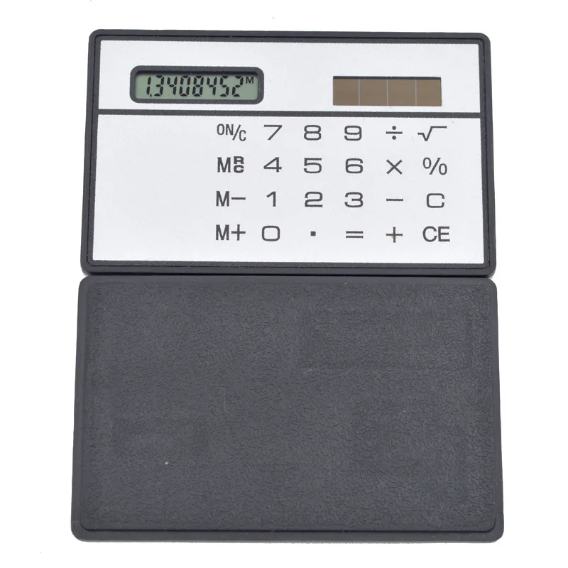 kings store 8 Digits Ultra Thin Slim Mini Credit Card Design Solar Power Pocket Calculator（3 pcs）