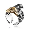 Vintage Silver American US Eagle Stainless Steel Men Ring Size 6-15