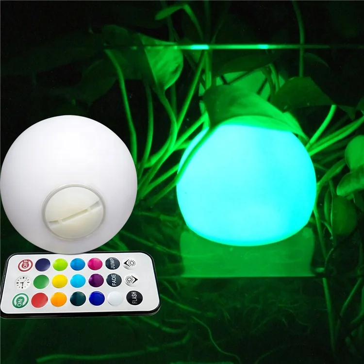Kid's LED Globe Night Light Ambient Color Changing Glass Mood Lamp with Remote Control