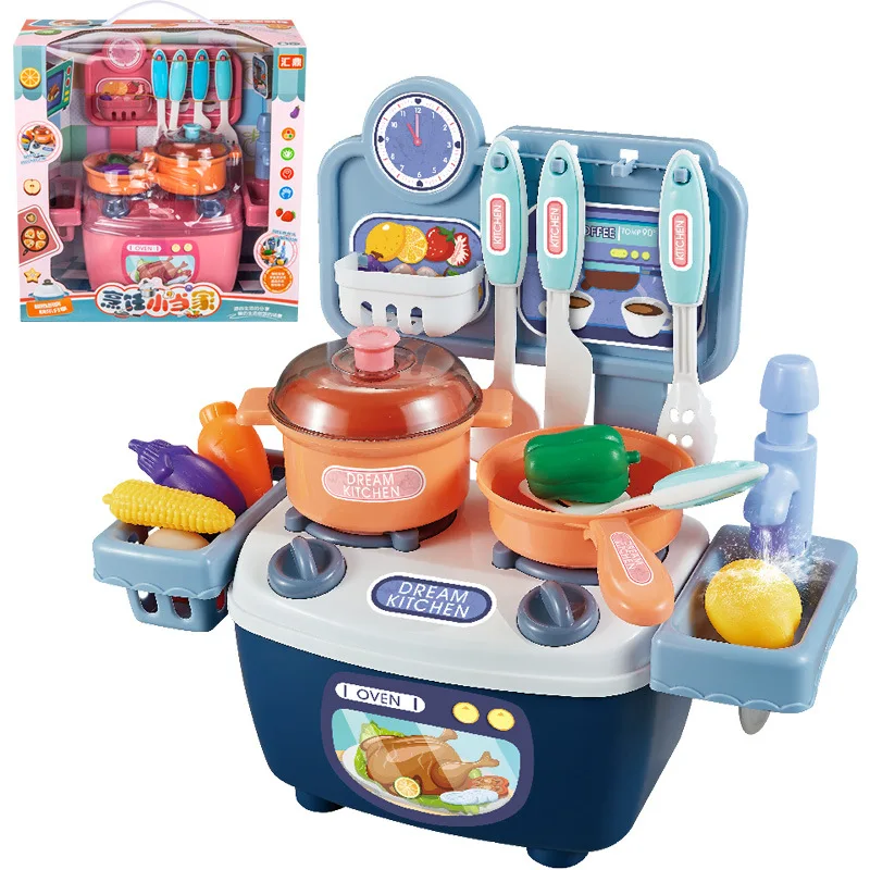 In Stock Children Playing Cooking Toys Plastic Mud Kitchen Pretend Cook