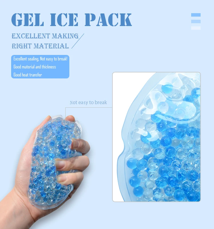 Food Grade Gel Beads Ice Packs Custom Shape Physical Therapy Cooling Heating Gel Balls Hot Cold