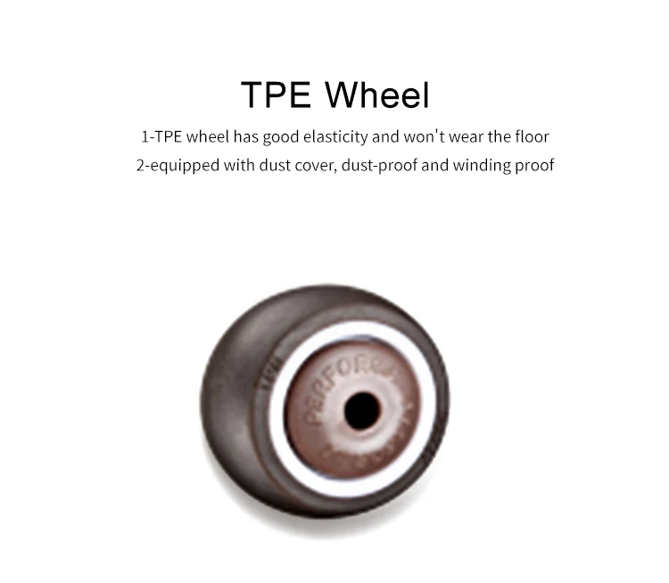 DLPO plate mounted tpr swivel lock mini furniture caster wheel 50mm
