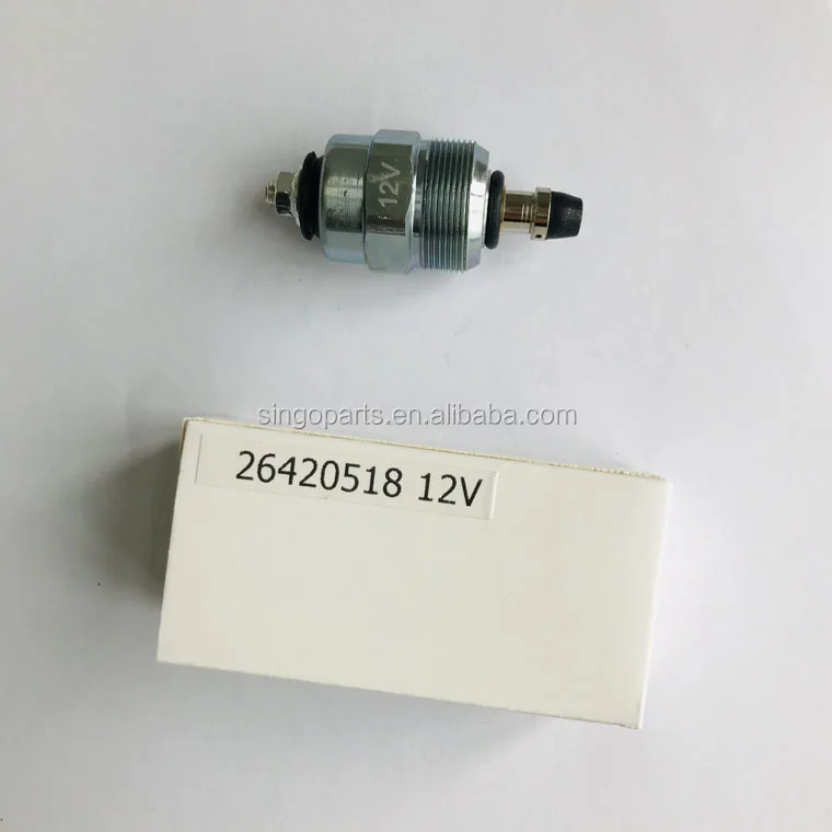โซลินอยด์ตัดน้ำมันดีเซล 12V รุ่น 26420518 ใช้ได้กับอะไหล่เครื่องยนต์เพ ...