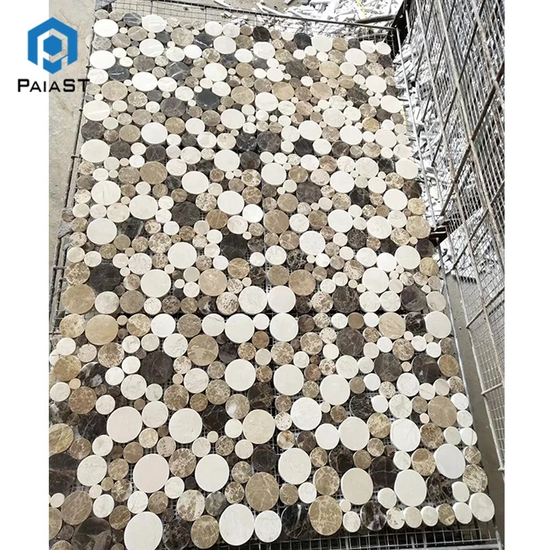 Venta al por mayor mosaico de azulejos de color marrón oscuro-Compre