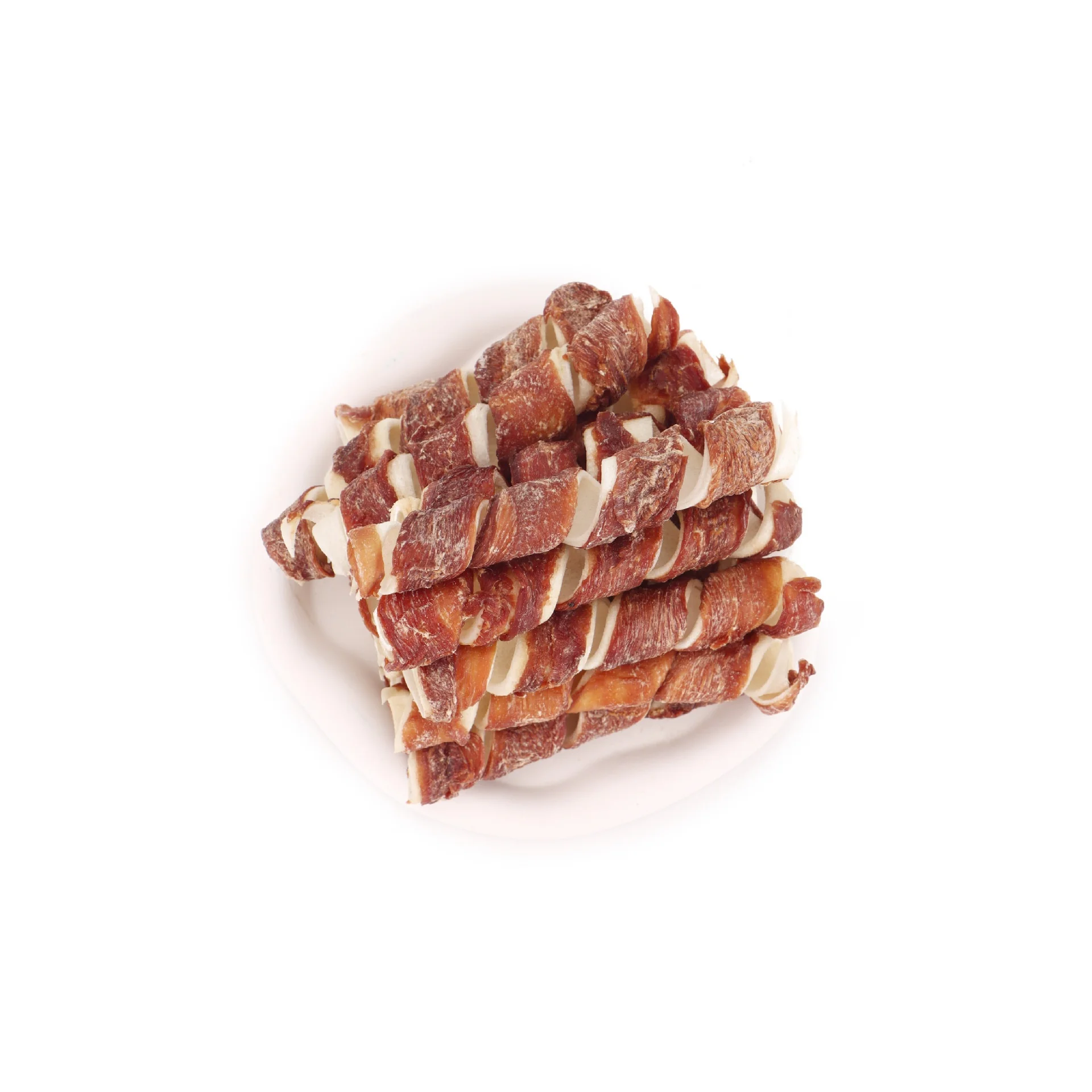 Duck Meat Wrapped Cowhide Pet Snacks Molars Spring Roll Handmade Adding Factory Straight Hair details