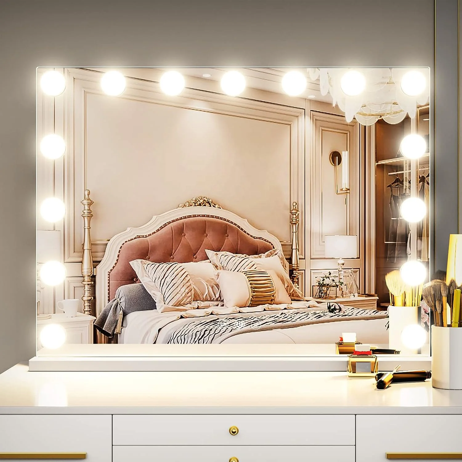 Vanity Mirror With Lights,Hollywood Lighted Makeup Mirror With 15