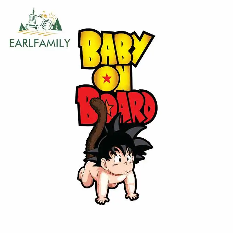 Dragon Young Kid Goku Stance w// Tail Die Cut Wall Car Window Decal Sticker