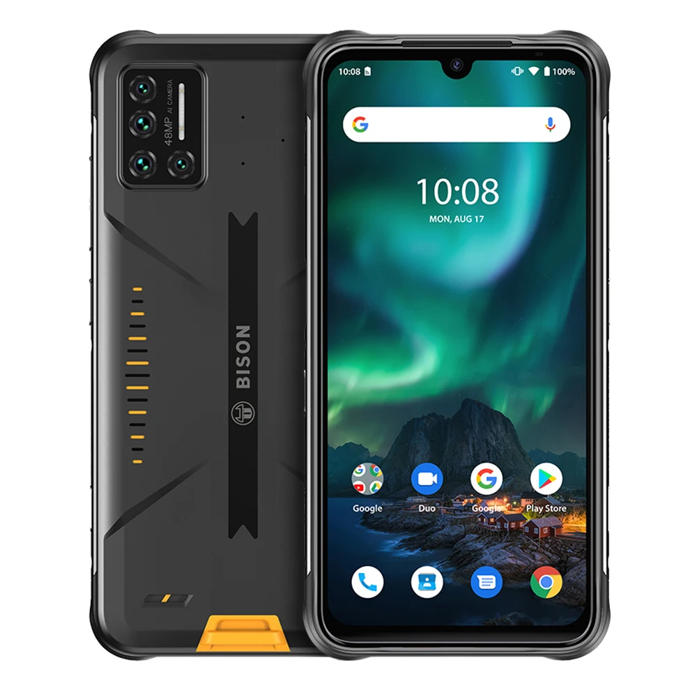 

Rugged martphone Android,2 Pieces, Cyber yellow / lava orange