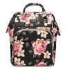 Diaper Backpack Floral Baby Bag Water Resistant Nappy Bag with Insulated Water Bottle pocket and Changing Pad